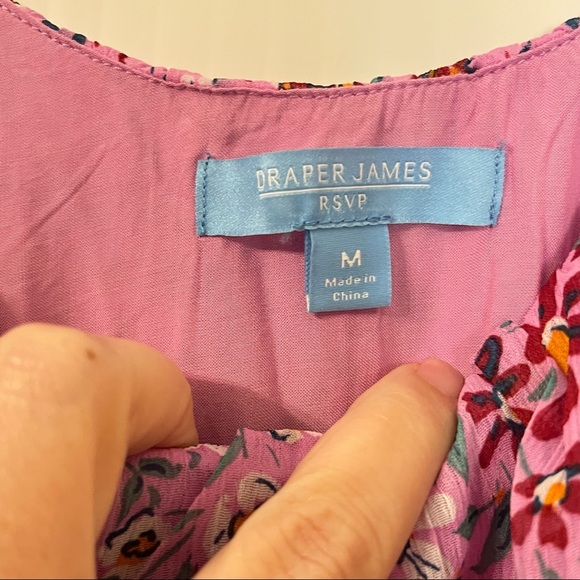 Draper James Lilac Chiffon Ditsy Floral Tiered Maxi Dress Med Cottagecore Boho - Picture 7 of 7